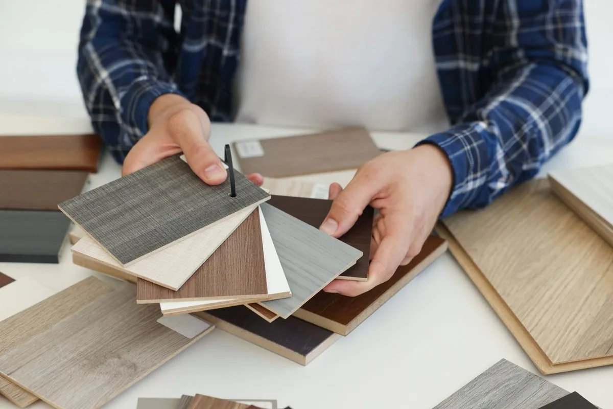Selecting premium material swatches